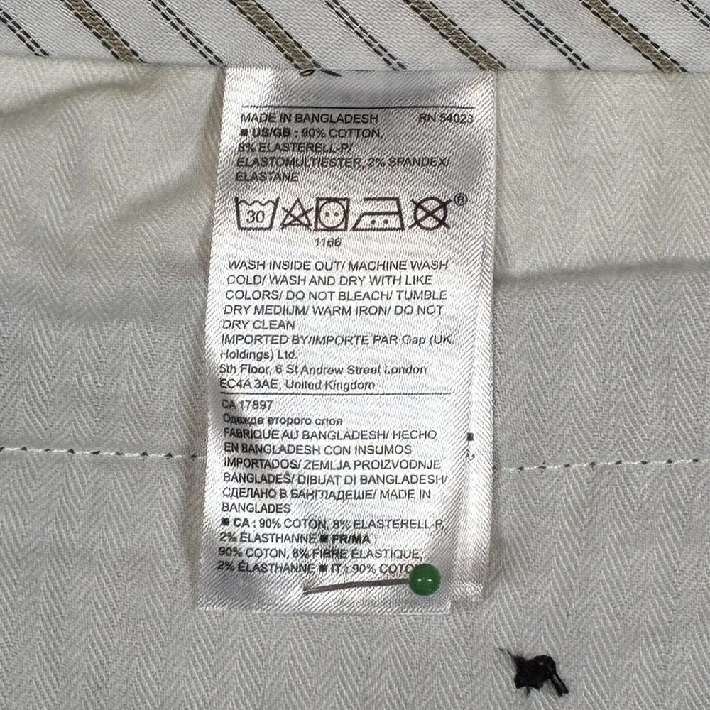 Banana Republic Aiden Chino Mens 36x29 Dark Forest Green Slim Preppy Stretch